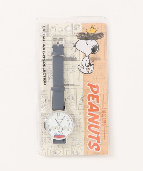 PEANUTS(ピーナッツ)の「〈PEANUTS/ピーナッツ〉 スヌーピー カジュアル レザー ウォッチ PNT054(アナログ腕時計・レディース・ピンク/ネイビー/ブルー/アイボリー/ブラック・34)」の18枚目の写真