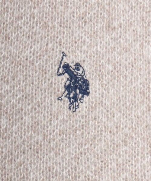U.S. POLO ASSN.(ユーエスポロアッスン)の「U.S. POLO ASSN./ユーエスポロアッスン オーバーサイズ メランジニット ロゴ ワンポイント刺繍 カーディガン/レディース メンズ(カーディガン/ボレロ・メンズ・ネイビー/オートミール/ブラック/グレー・LL/L/M)」の16枚目の写真