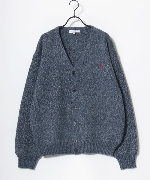 U.S. POLO ASSN.(ユーエスポロアッスン)の「U.S. POLO ASSN./ユーエスポロアッスン オーバーサイズ メランジニット ロゴ ワンポイント刺繍 カーディガン/レディース メンズ(カーディガン/ボレロ・メンズ・ネイビー/オートミール/ブラック/グレー・LL/L/M)」の8枚目の写真