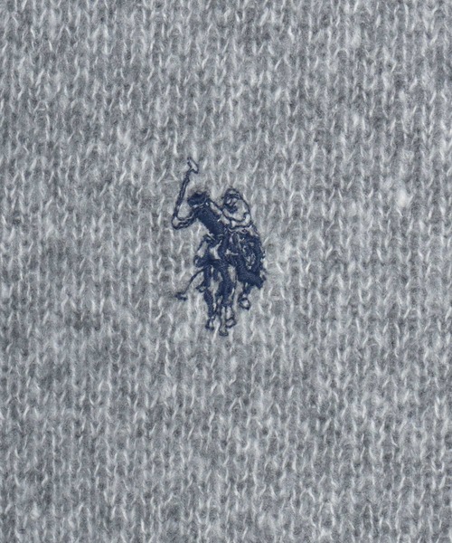 U.S. POLO ASSN.(ユーエスポロアッスン)の「U.S. POLO ASSN./ユーエスポロアッスン オーバーサイズ メランジニット ロゴ ワンポイント刺繍 カーディガン/レディース メンズ(カーディガン/ボレロ・メンズ・ネイビー/オートミール/ブラック/グレー・LL/L/M)」の15枚目の写真