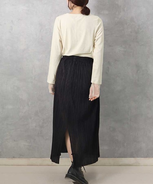 Bleu Bleuet(ブルーブルーエ)の「【ZOZO限定】袖スリットチュールカットトップス(Tシャツ/カットソー・レディース・ピンク/アイボリー/チャコールグレー・FREE)」の21枚目の写真