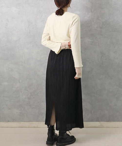 Bleu Bleuet(ブルーブルーエ)の「【ZOZO限定】袖スリットチュールカットトップス(Tシャツ/カットソー・レディース・ピンク/アイボリー/チャコールグレー・FREE)」の19枚目の写真