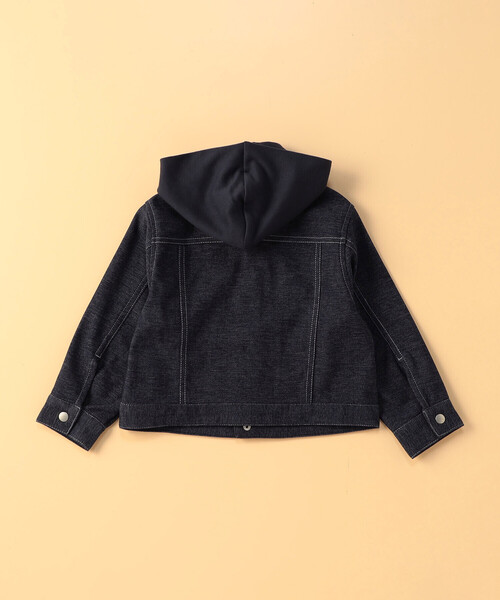 COMME CA ISM(コムサイズム)の「デニムライクストレッチ フード付き ブルゾン(ベビーサイズ)(ブルゾン・キッズ・ネイビー・80-90cm)」の11枚目の写真