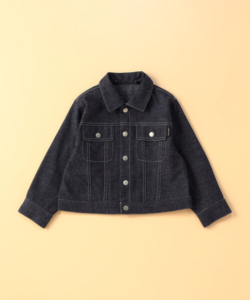 COMME CA ISM(コムサイズム)の「デニムライクストレッチ フード付き ブルゾン(ベビーサイズ)(ブルゾン・キッズ・ネイビー・80-90cm)」の3枚目の写真