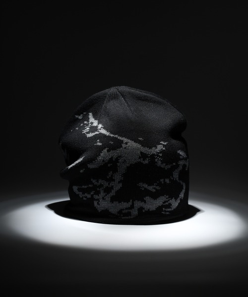 Sense of Grace(センスオブグレース)の「ツートーン配色柄入り ジャガードワッチ(ニットキャップ/ビーニー・メンズ・グレー/ブラック/オレンジ・FREE)」の1枚目の写真