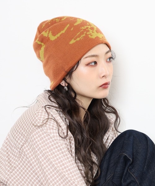 Sense of Grace(センスオブグレース)の「ツートーン配色柄入り ジャガードワッチ(ニットキャップ/ビーニー・メンズ・グレー/ブラック/オレンジ・FREE)」の14枚目の写真