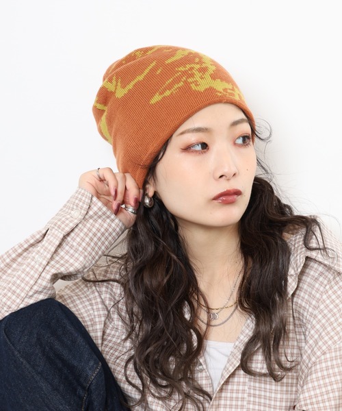 Sense of Grace(センスオブグレース)の「ツートーン配色柄入り ジャガードワッチ(ニットキャップ/ビーニー・メンズ・グレー/ブラック/オレンジ・FREE)」の16枚目の写真