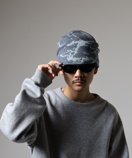 Sense of Grace(センスオブグレース)の「ツートーン配色柄入り ジャガードワッチ(ニットキャップ/ビーニー・メンズ・グレー/ブラック/オレンジ・FREE)」の18枚目の写真