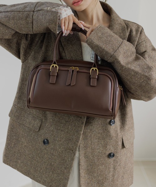 Dita Muaj.（ディータムアージュ）の「ツイードダブルテーラージャケット【袖折り返し可/ストライプ】（テーラードジャケット・レディース・ブラウン/ブラック・FREE）」の5枚目の写真