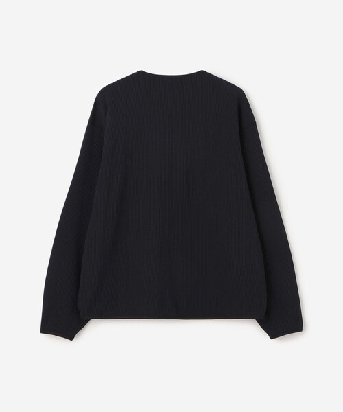 GYMPHLEX（ジムフレックス）の「Gymphlex | ワッフル Vネックジップカーディガン MEN（カーディガン/ボレロ・メンズ・ブラック/チャコール・L/M）」の4枚目の写真