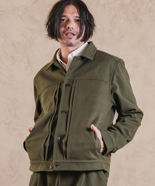 CAMBIO(カンビオ)の「mj11140-TR起毛Gジャン(ブルゾン・メンズ・オリーブ/ブラック/ベージュ・M/L/XL)」の3枚目の写真