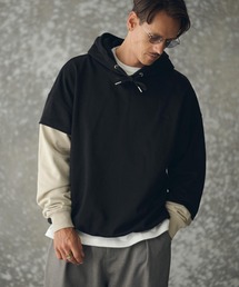mpa3960- One Point Embroidered Laidback Switching Hoodie パーカー(TRM25-T042A)