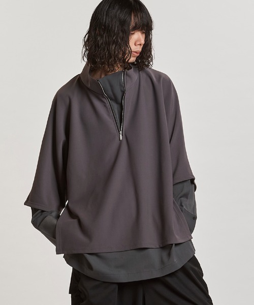 NO ID.(ノーアイディ)の「mlt5438- ドッキングオフタートルハーフZIP-PO カットソー(457006-341T)(Tシャツ/カットソー・メンズ・グレー/ブラック/ホワイト・ONE SIZE)」の15枚目の写真