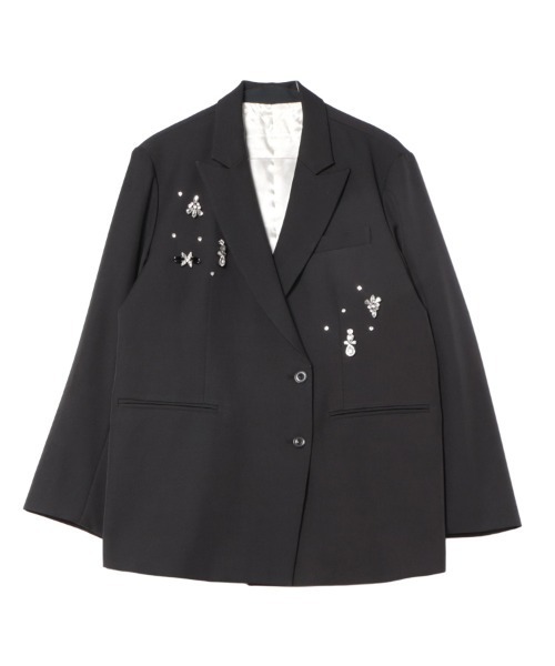 ANDRESD】jewels shine boxy jacket パーティー オケージョン 結婚式