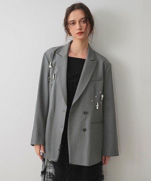 ANDRESD】jewels shine boxy jacket オケージョン セール】【ANDRESD】jewels shine boxy jacket パーティー