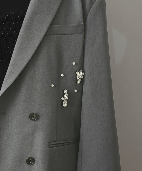 ANDRESD】jewels shine boxy jacket パーティー オケージョン 結婚式