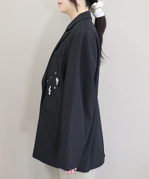 セール】【ANDRESD】jewels shine boxy jacket パーティー