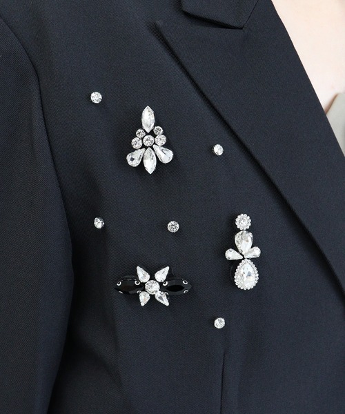 ANDRESD】jewels shine boxy jacket パーティー オケージョン 結婚式