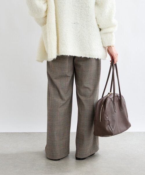 RIVE DROITE（リヴドロワ）の「【最高気温5度の寒い日に！/すっきり見え】ウォームタックワイドスラックス（スラックス・レディース・グレー/ブラウン/ブラック/グレイッシュベージュ・36/38）」の6枚目の写真