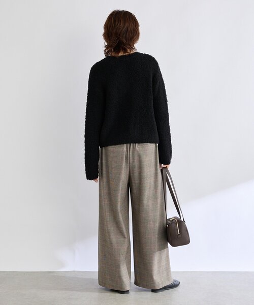 RIVE DROITE（リヴドロワ）の「【最高気温5度の寒い日に！/すっきり見え】ウォームタックワイドスラックス（スラックス・レディース・グレー/ブラウン/ブラック/グレイッシュベージュ・36/38）」の9枚目の写真