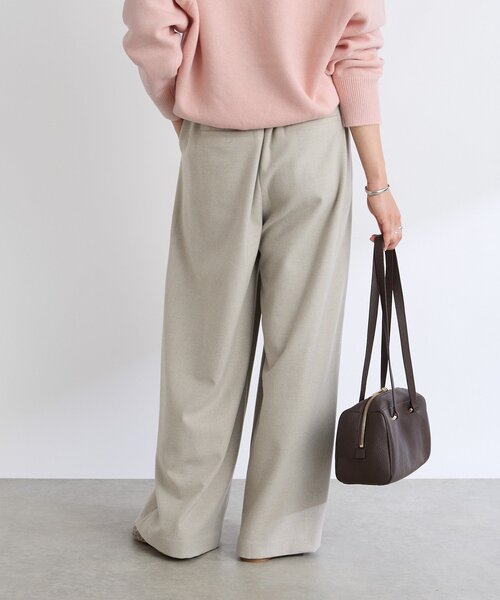 RIVE DROITE（リヴドロワ）の「【最高気温5度の寒い日に！/すっきり見え】ウォームタックワイドスラックス（スラックス・レディース・グレー/ブラウン/ブラック/グレイッシュベージュ・36/38）」の22枚目の写真