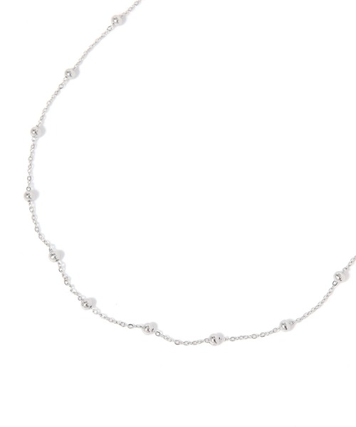 BAYFLOW(ベイフロー)の「ステンレスドットステーションネックレス(ネックレス・レディース・イエロー/ライトグレー・FREE)」の2枚目の写真