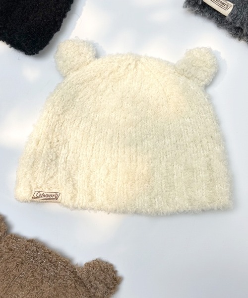 COLEMAN(コールマン)の「【Coleman】コールマン キッズ クマさんボアワッチ(ニットキャップ/ビーニー・キッズ・キャメル/アイボリー/ブラック/チャコールグレー・FREE)」の2枚目の写真