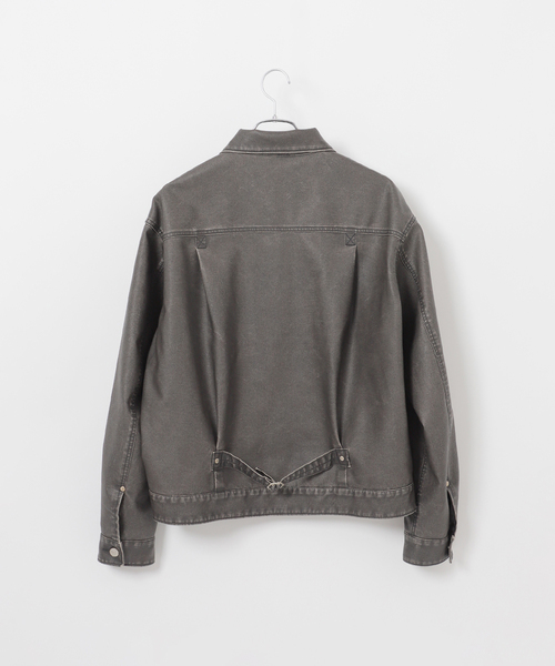 B.C STOCK(ベーセーストック)の「フェード加工 フェイクレザー トラッカージャケット(ライダースジャケット・メンズ・ブラウン/ブラック・LARGE/MEDIUM)」の15枚目の写真