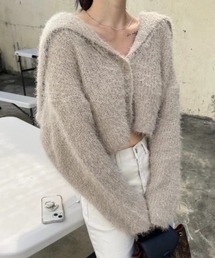 シャギーショートカーディガン