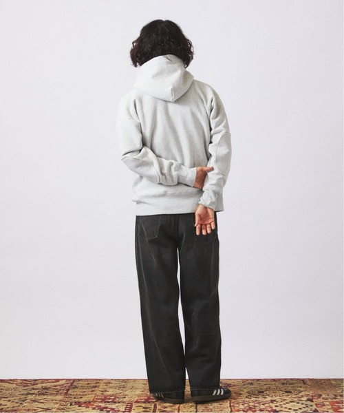 Champion（チャンピオン）の「CHAMPION / チャンピオン 別注 R/W エルボーパッチ ヘンリーネックパーカー（パーカー・メンズ・グレー/アイボリー/ブラウン/ネイビー・MEDIUM/LARGE/X-LARGE）」の11枚目の写真