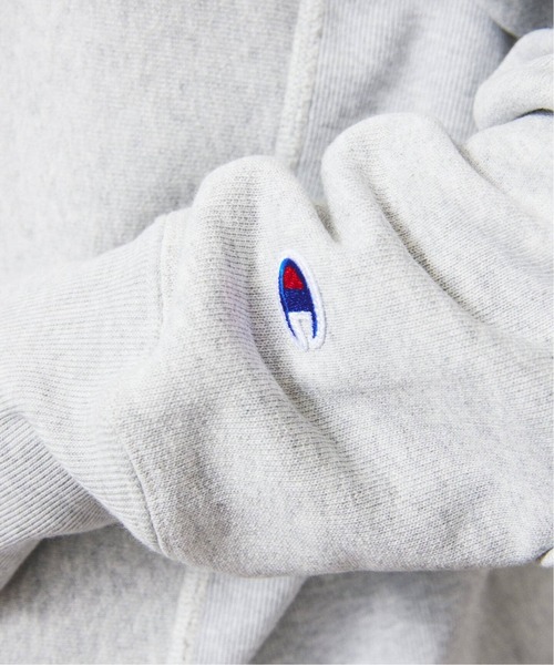 Champion（チャンピオン）の「CHAMPION / チャンピオン 別注 R/W エルボーパッチ ヘンリーネックパーカー（パーカー・メンズ・グレー/アイボリー/ブラウン/ネイビー・MEDIUM/LARGE/X-LARGE）」の22枚目の写真
