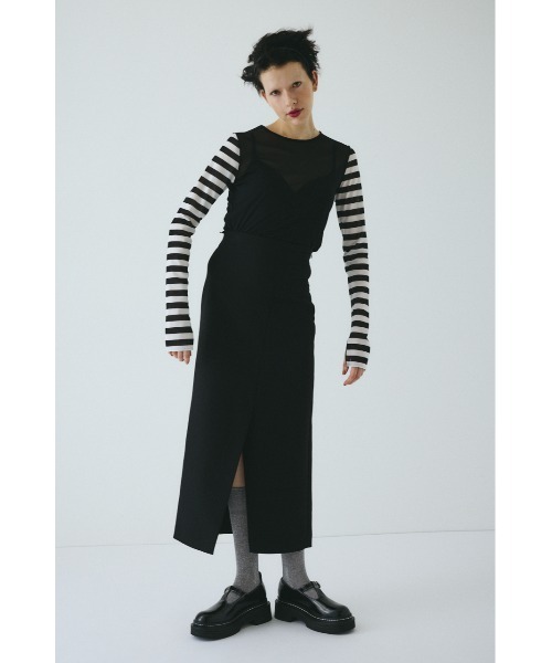 HeRIN.CYE（ヘリンドットサイ）の「Long slit skirt　　ロングスリットスカート（スカート・レディース・ブラック/ブラウン/グレー・36/38）」の4枚目の写真