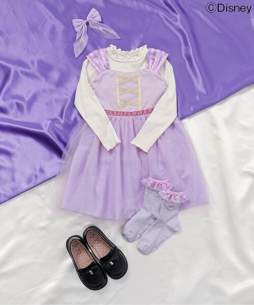apres les cours（アプレレクール）の「ディズニーキャラクターフリルソックス（ソックス/靴下・キッズ・アイボリー/サックスブルー/ラベンダー・12/15 /18/21）」の8枚目の写真