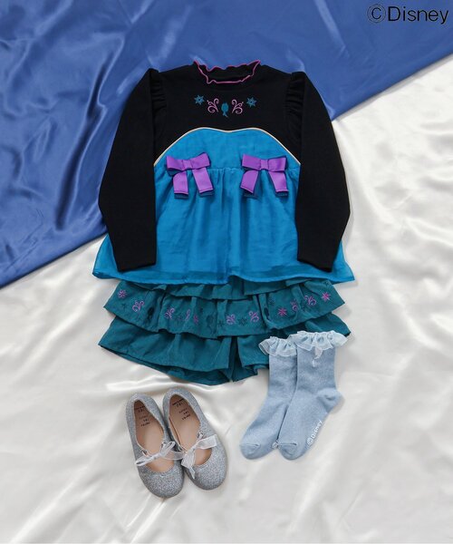 apres les cours（アプレレクール）の「ディズニーキャラクターフリルソックス（ソックス/靴下・キッズ・アイボリー/サックスブルー/ラベンダー・12/15 /18/21）」の11枚目の写真