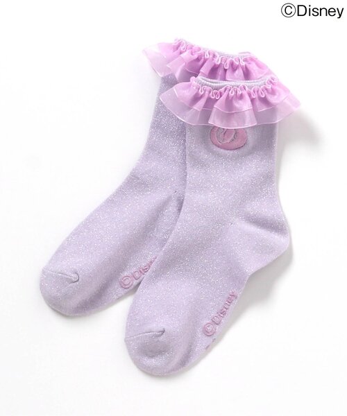 apres les cours（アプレレクール）の「ディズニーキャラクターフリルソックス（ソックス/靴下・キッズ・アイボリー/サックスブルー/ラベンダー・12/15 /18/21）」の19枚目の写真