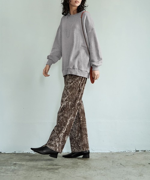 STYLE DELI(スタイルデリ)の「クラッシュベロアリラックスパンツ(その他パンツ・レディース・ダークブラウン/キャメル・01/02)」の13枚目の写真