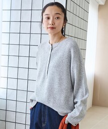 coen（コーエン）の「ウール混2WAY ワッフルニットプルオーバー（ニット/セーター）」