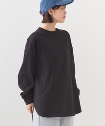 ラウンドヘムサイドスリット プルオーバー ロングスリーブ Tシャツ