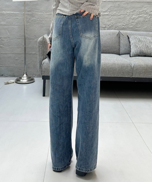 Ada.(エイダ)の「ダメージ デニム パンツ(デニムパンツ・レディース・ブルー/ダークブルー・M/S)」の12枚目の写真