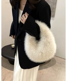 CANVAS+（キャンバスプラス）の「【CANVAS＋】もこもこフェイクファーミニバッグ（ハンドバッグ）」