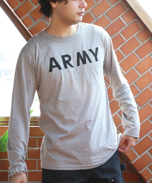 8(eight)(エイト)の「ARMY ロング Tシャツ(Tシャツ/カットソー・メンズ・グレー・X-SMALL/SMALL/MEDIUM)」の4枚目の写真