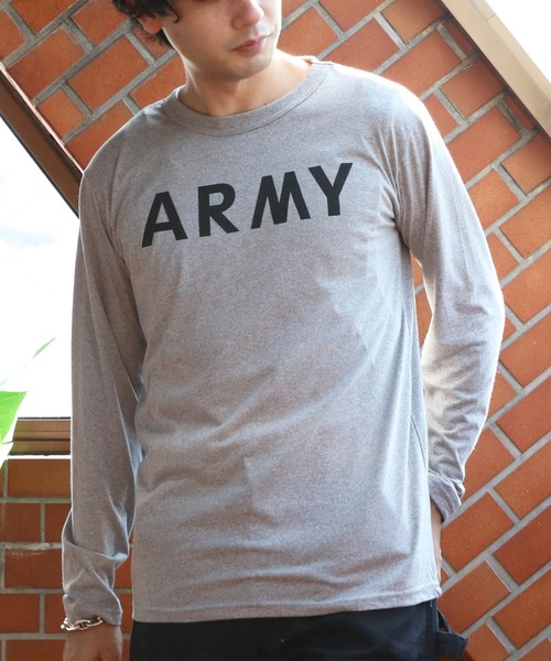8(eight)(エイト)の「ARMY ロング Tシャツ(Tシャツ/カットソー・メンズ・グレー・X-SMALL/SMALL/MEDIUM)」の5枚目の写真