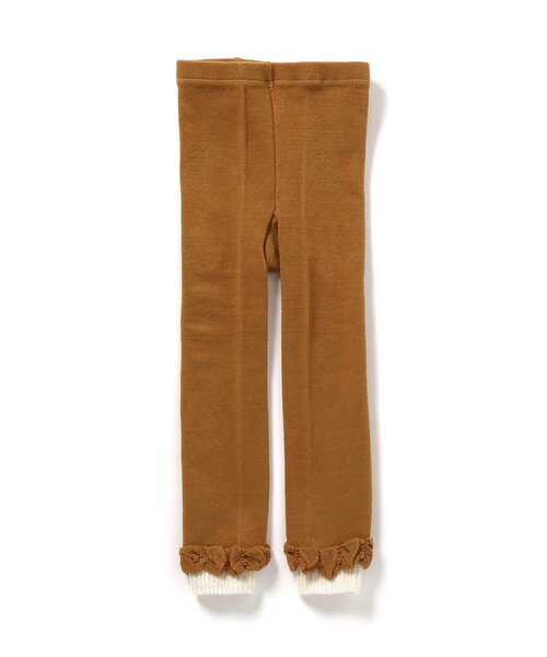 BREEZE（ブリーズ）の「【ジュニア対応】裾フリルレギンス（レギンス/スパッツ・キッズ・オフホワイト/マスタード・100/80/120/140）」の2枚目の写真