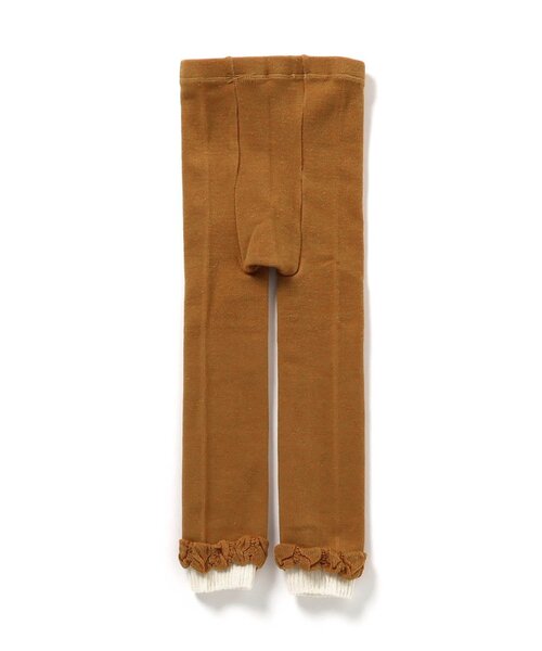 BREEZE（ブリーズ）の「【ジュニア対応】裾フリルレギンス（レギンス/スパッツ・キッズ・オフホワイト/マスタード・100/80/120/140）」の3枚目の写真