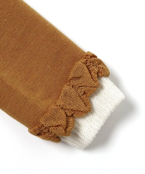 BREEZE（ブリーズ）の「【ジュニア対応】裾フリルレギンス（レギンス/スパッツ・キッズ・オフホワイト/マスタード・100/80/120/140）」の5枚目の写真