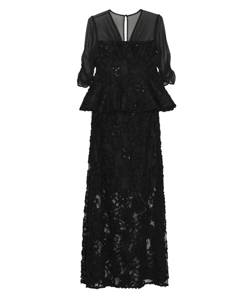 Leja(レジャ)の「【LEJA LUXE】フラワーレースペプラムセットアップドレスワンピース2点セット美脚効果結婚式 パーティードレス 成人式 二次会 同窓会 お呼ばれ オケージョン 20代 30代(ドレス・レディース・ブラック・SMALL/MEDIUM/LARGE)」の12枚目の写真