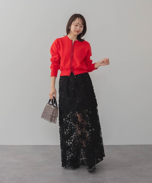 セール】【LEJA LUXE】フラワーレースペプラムセットアップドレス