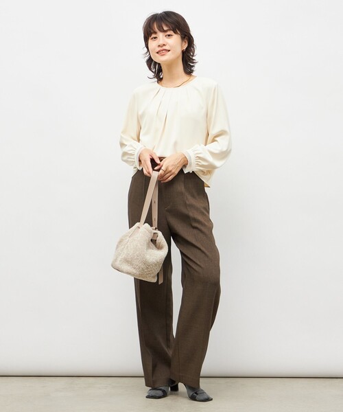 NOLLEY’S（ノーリーズ）の「ウォッシャブル2WAYストレッチブラウス（シャツ/ブラウス・レディース・キナリ/サックスブルー/ネイビー・36/38）」の10枚目の写真