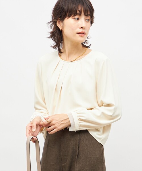 NOLLEY’S（ノーリーズ）の「ウォッシャブル2WAYストレッチブラウス（シャツ/ブラウス・レディース・キナリ/サックスブルー/ネイビー・36/38）」の11枚目の写真