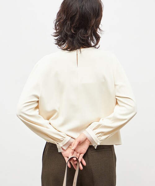 NOLLEY’S（ノーリーズ）の「ウォッシャブル2WAYストレッチブラウス（シャツ/ブラウス・レディース・キナリ/サックスブルー/ネイビー・36/38）」の13枚目の写真